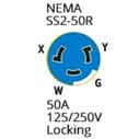 Marinco 50 Foot Shore Power Cordset, 50 Amp, 125/150V, Gray image number 1