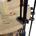 30 Fishing Rod Spinning Wood Storage Rack - Light image number 1