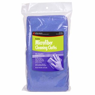Microfiber Cleaning Cloths - Blue 12" x 16", 12-Pack Bag