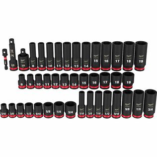 SHOCKWAVE&trade; 43 Piece Impact Duty&trade; 3/8" Drive SAE & Metric Deep 6 Point Socket Set