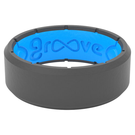 Groove Ring Edge Deep Stone Grey Silicone Ring