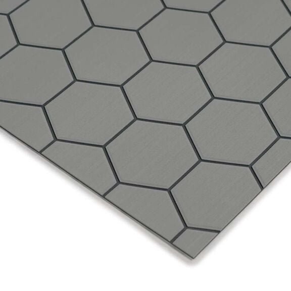 40" x 80" Hexagon Full Sheets, 6mm, Storm Gray/Dark Gray image number 0