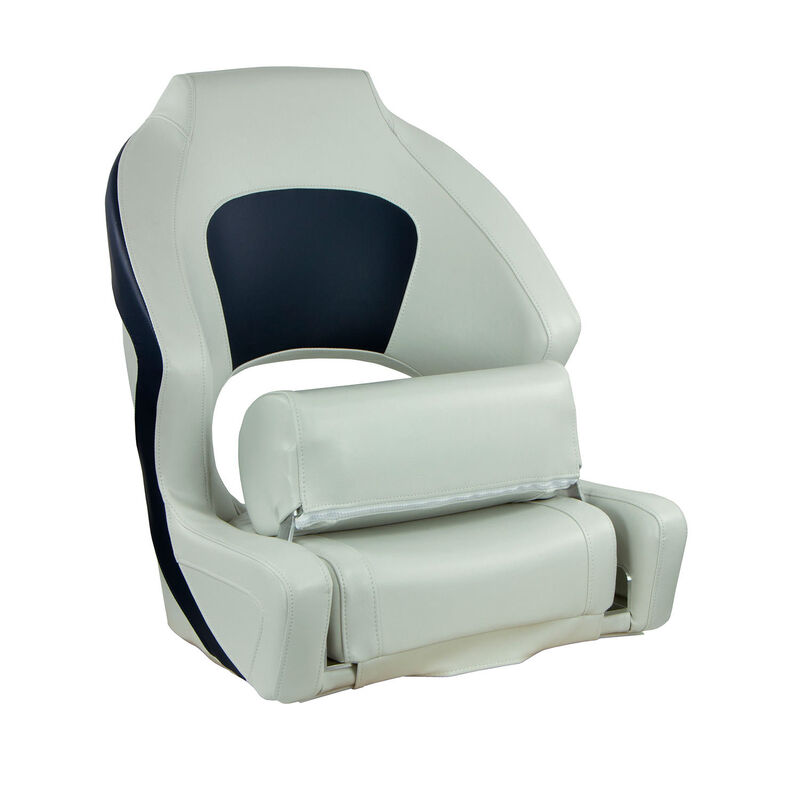 Deluxe Sport Flip-Up Seat, Blue And White Upholstery image number 1