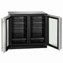 36" Stainless Glass Door Refrigerator, With Lock image number 2