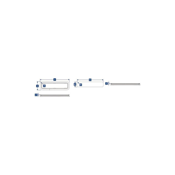 Standard Series #1RE 6-3/4" L x 13-11/16" W Smoke Gray Rectangular Opening Portlight image number 4