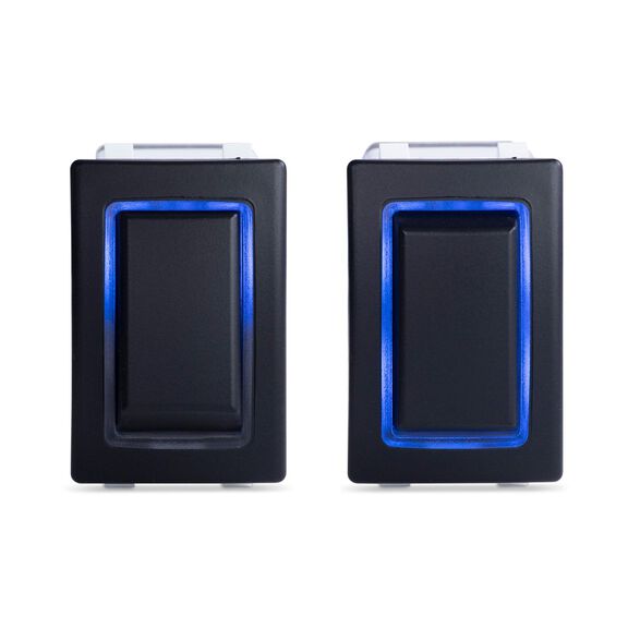 Rocker Switch, Halo DPDT, Dependent Blue Halo image number 0