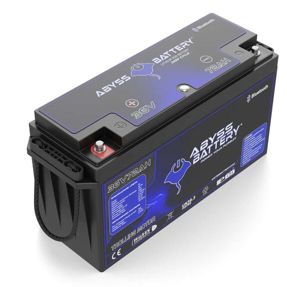 36V 72Ah Lithium Iron Phosphate Group 49 Trolling Motor Battery, Bluetooth Enabled image number 1