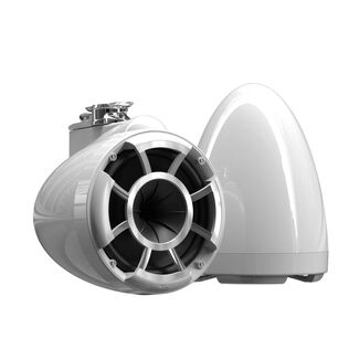 Wet Sounds REV 8 White V2 Revolution Series 8" Marine Tower Speakers with Swivel Surface Mounts (SXM) (Pair)