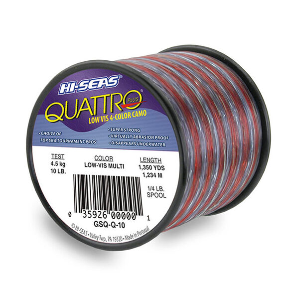 Quattro Plus Low-visibility Monofilament Line, 20Lb, 4-color Camo image number 0