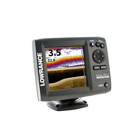 Elite-5x CHIRP Fishfinder with 50/200 + 455/800kHz Transducer image number 0