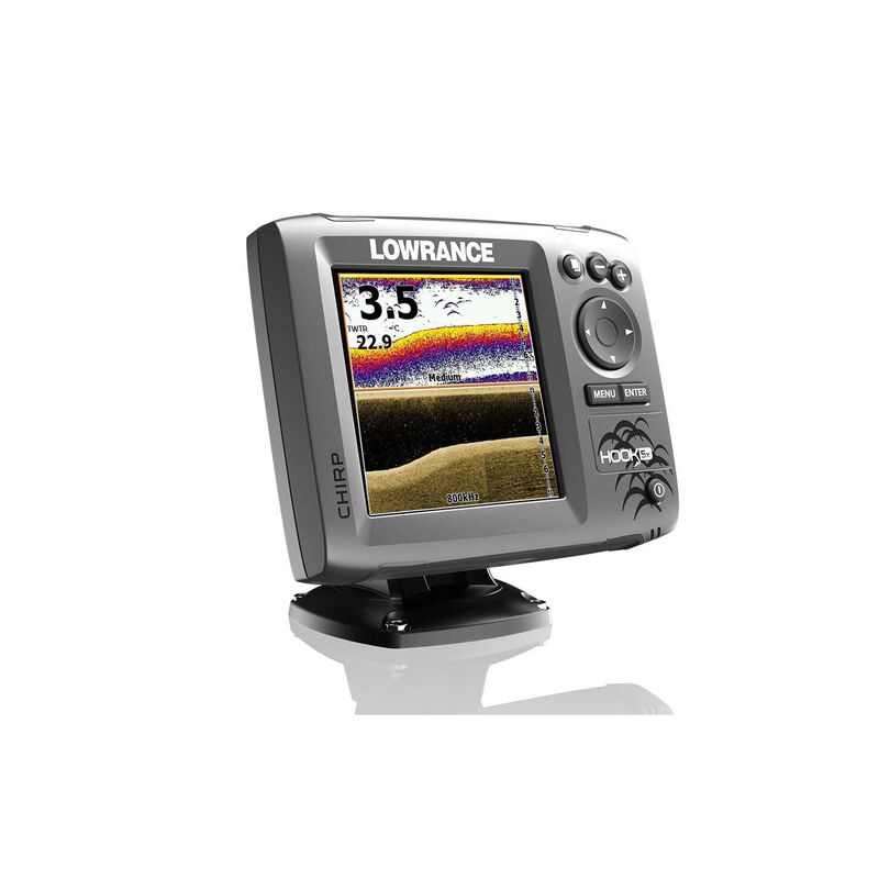 LOWRANCE Hook-5x Fishfinder with Mid/High (83/200kHz) CHIRP and