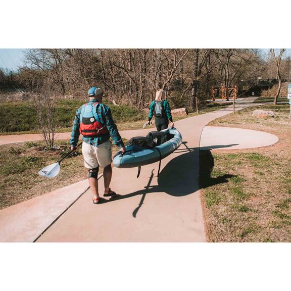 Platte-Plus 12ft 3in Tandem Inflatable Kayak, Smoke Blue image number 6