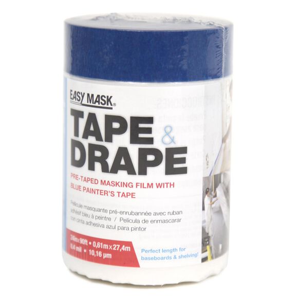 2' x 90' Easy Mask Tape & Drape with 14 Day Blue Tape image number 0