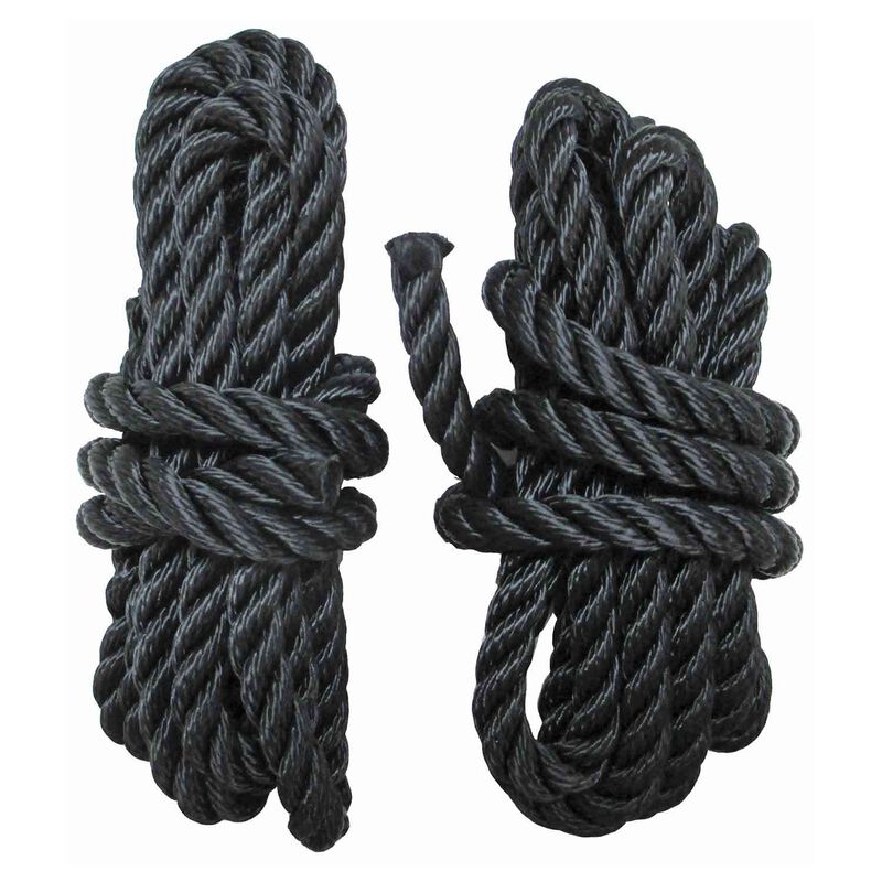 WEST MARINE 3/8" X 6' Fender Whips, Black, Pair West Marine