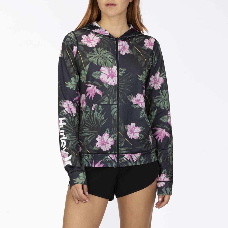 Women's One & Only Lanai Zip Front Hooded Rash Guard image number 0