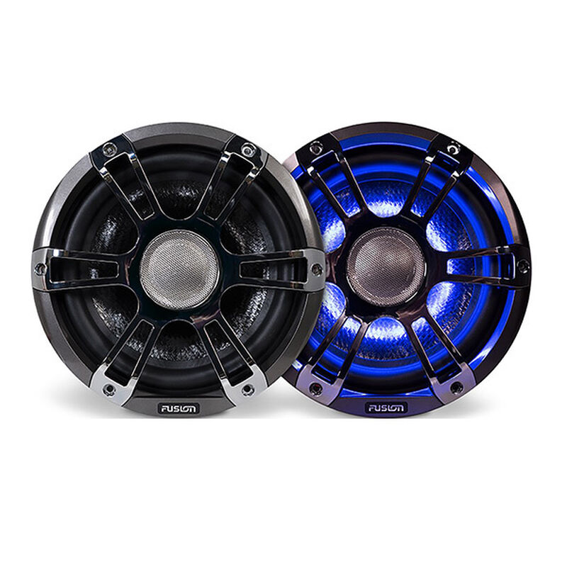 FUSION SGFL88SPC 8.8" Coaxial Sports Chrome Marine Speaker with LED's