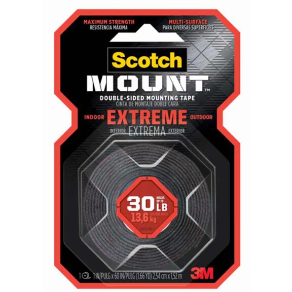 Scotch-Mount Extreme Double-Sided Mounting Tape 414H-DC, 1" X 60" (2,54 Cm X 1,52 M) image number 0