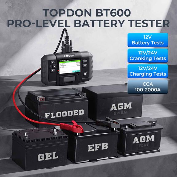12V Battery & 12V/24V System Tester w/Built-in Printer image number 3