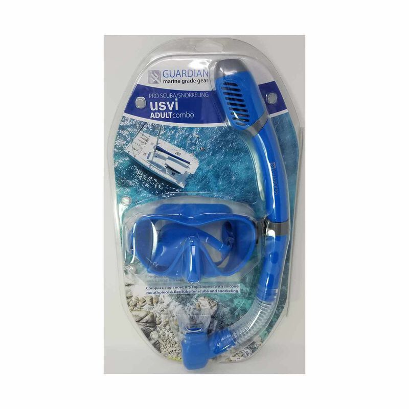 USVI Adult Dry Mask Snorkel Combo image number 1