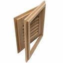 Right Hand Teak Louvered Door & Frame, 12" x 12" image number 5