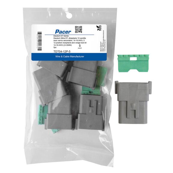 DT Deutsch Receptacle and Wedge Lock Kit, 12 Position, 5 Pack image number 0