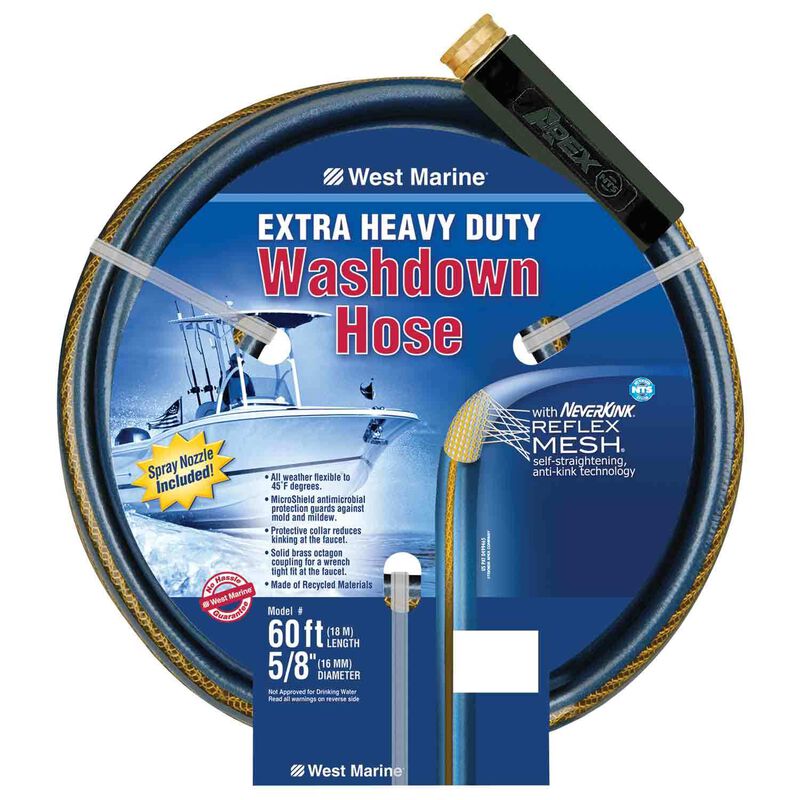 WEST MARINE 60' Wash Down Hose with Nozzle West Marine