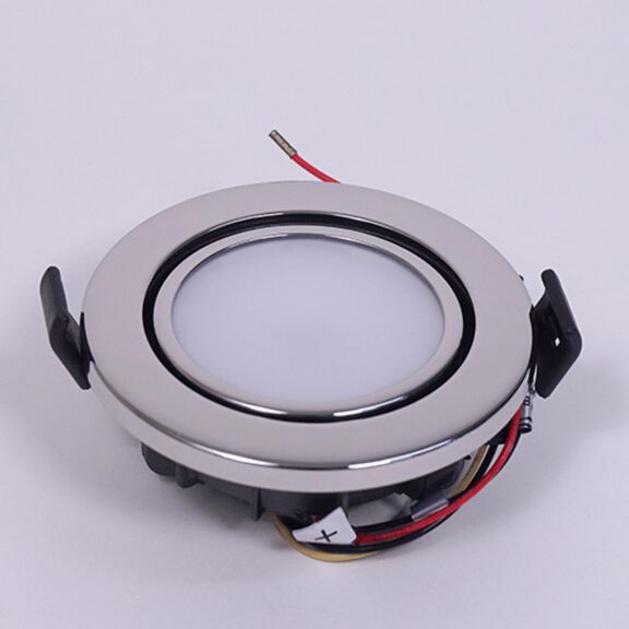 BCM Newport Dual LED Downlight 85mm Polished Stainless Steel image number 0