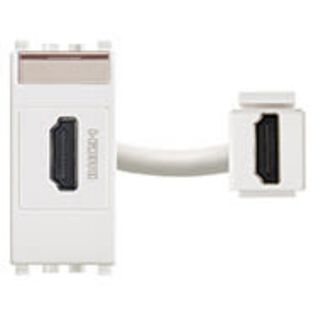 Vimar Eikon HDMI 2.1b Socket Connector, Keystone Fixing, White