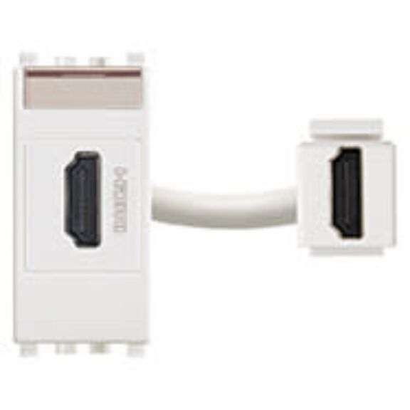 Vimar Eikon HDMI 2.1b Socket Connector, Keystone Fixing, White image number 0
