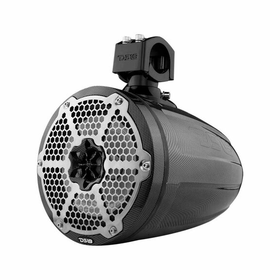 HYDRO 8" Marine Tower Speakers with Integrated RGB LED Lights, 375 Watts, Black Carbon Fiber image number 4