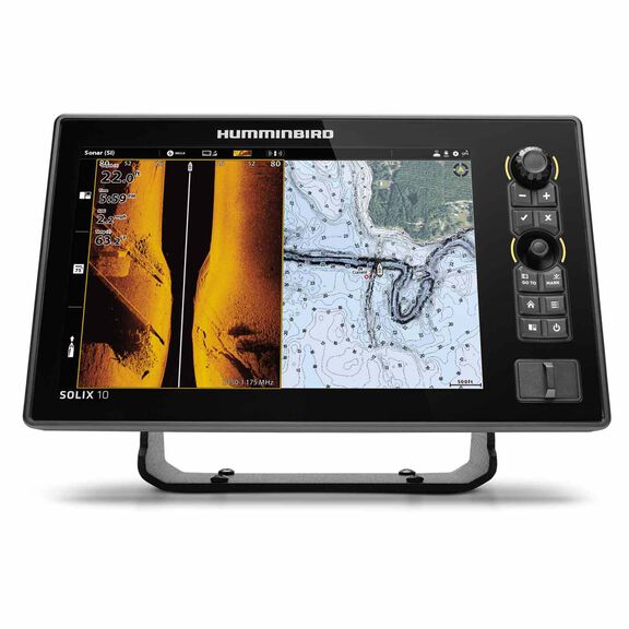 SOLIX 10 CHIRP MEGA SI+ G3 Fishfinder/Chartplotter Combo with Transducer and Basemap Charts image number 0