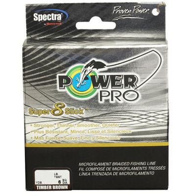 Super 8 Slick Braided Fishing Line, Timber Brown, 300 yds.
