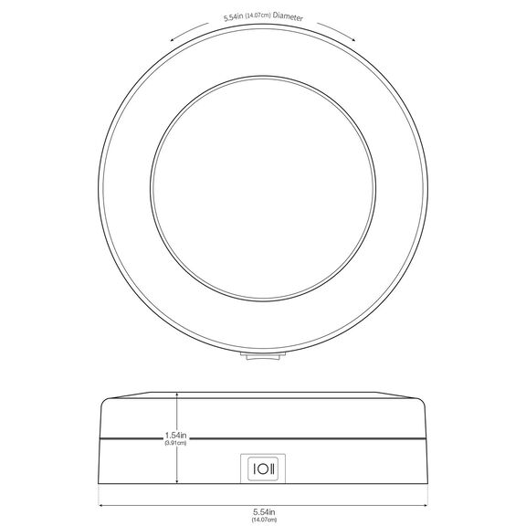 5 1/2" Plastic Housing LED Dome Light, White/Red image number 5
