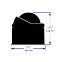 Deck-Mount Helmsman Compass, 3-3/4" Flat Dial, Black image number 1