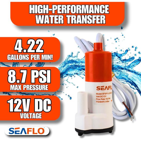 SEAFLO 12V 4 GPM Stainless Steel Submersible Pump image number 5