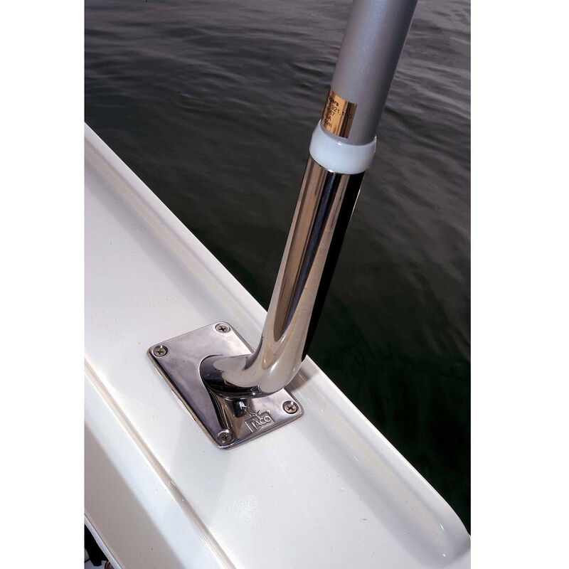TACO MARINE Gunnel Mount Striker Base 1 1/8" Outrigger Diameter, Pair
