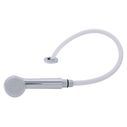 Deck-Mount Sprayer Large Chrome Sprayer No Hook, 10' White Rubber Hose, Low Profile Holder image number 1