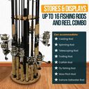 American Cherry 16 Round Rod Rack - Steel Post image number 2
