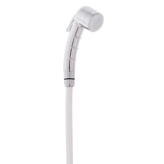 Recessed Shower Chrome Cup & Lid, Small Chrome Sprayer No Hook, 10' White Rubber Hose image number 8