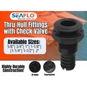 SEAFLO 5/8" Thru Hull Fitting with Check Valve Black image number 3