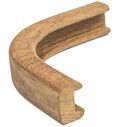 Teak Bulkhead Molding, 1/2" Track Outside Corner, 1 3/16" x 5/8" image number 0