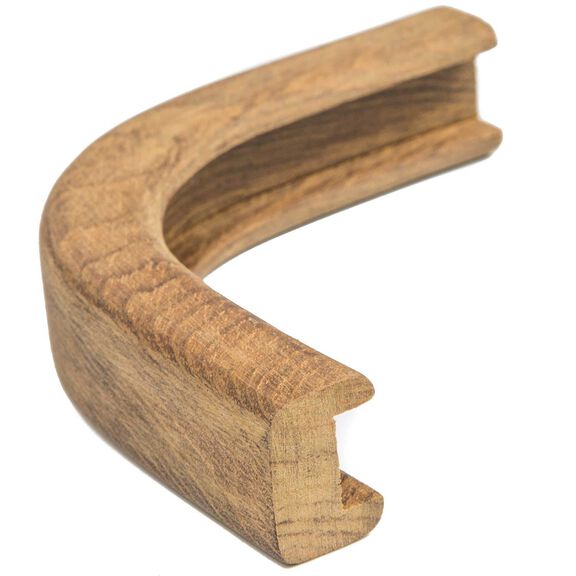 Teak Bulkhead Molding, 1/2" Track Outside Corner, 1 3/16" x 5/8" image number 0