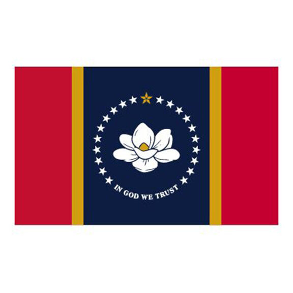 12" x 18"  Mississippi State Flag image number 0