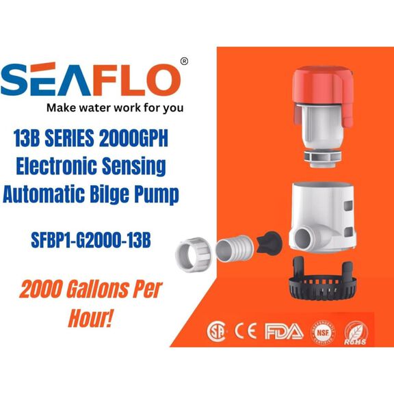 SEAFLO 13B Series 2000 GPH Automatic Bilge Pump 12V image number 6