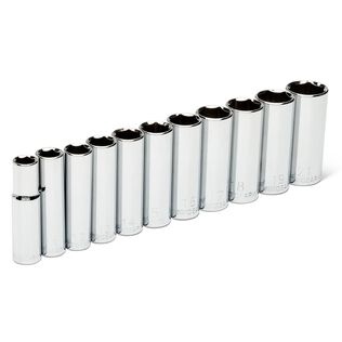 11-Piece 3/8" Drive Metric Deep Socket Set, 6 Point