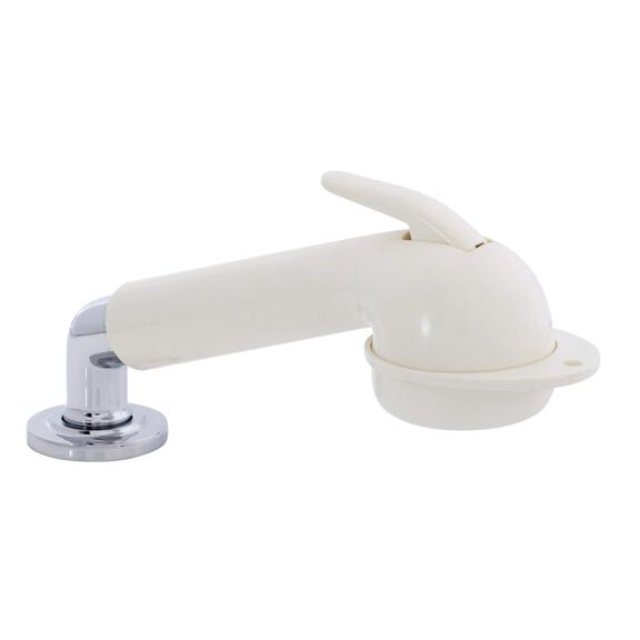 Deck-Mount Sprayer Large Warm White Sprayer w/Elbow, 6' White Rubber Hose, Ultra-Low Profile Holder image number 0