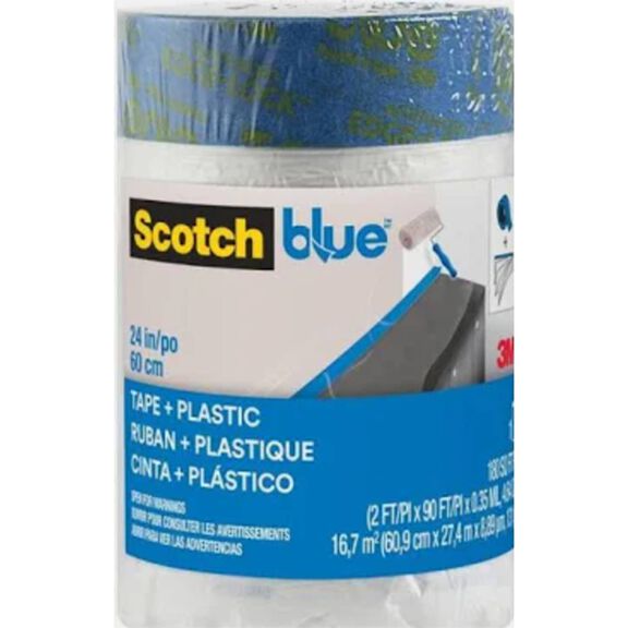3M ScotchBlue Tape and Plastic PT2093-24, 100% PEFC, SGSCH-PEFC-COC-110078 image number 0