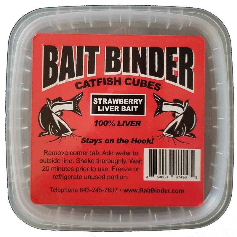 COASTAL BAITS 2 oz. Bait Binder Catfish Cubes Liver Bait, Strawberry