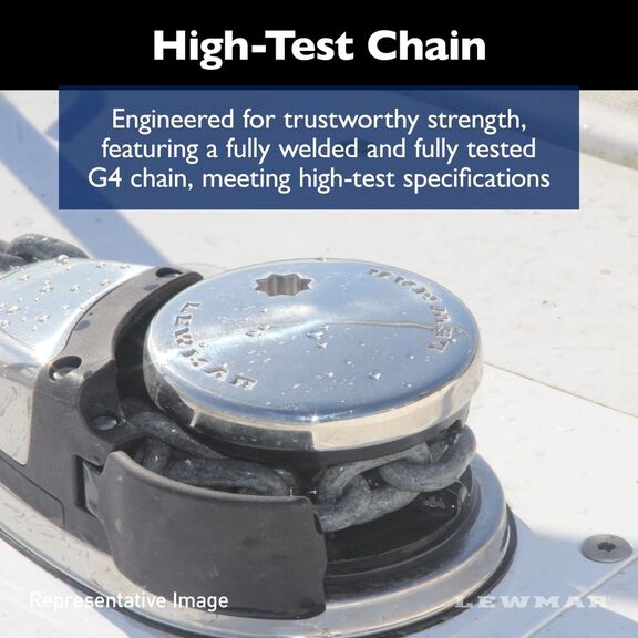 Lewmar Anchor Rode - 15' 5/16" G4 Chain, 300' 5/8" 8-Plait Rope with 3/8" Shackle image number 3
