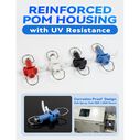 BLUEWING Progressively Tunable Premium Outrigger Release Clip, Blue, 2pcs image number 3